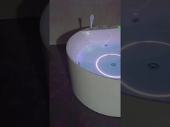 Stilvolle Ladodo E-8022 Massage-Badewanne mit LED-Bodenlichtstreifen