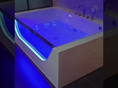 2 Personen Front LED Glas Ecke Badewanne Mit Massage Funktion
