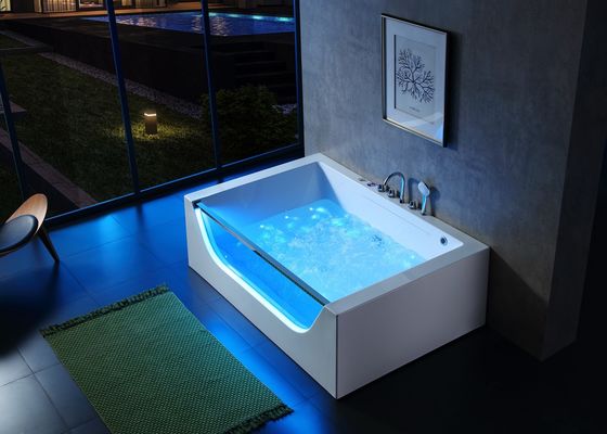 2 Personen Front LED Glas Ecke Badewanne Mit Massage Funktion