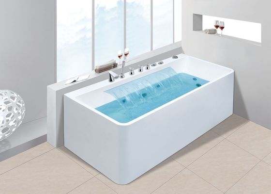 Aqua-Relaxation Einfachrechteckige Badewanne mit Wasserfall