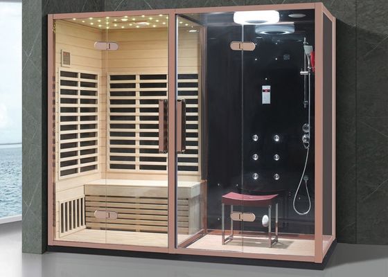 Goldrahmen Temperaturverstellbare Sauna Dampftruhe mit Kopfdusche