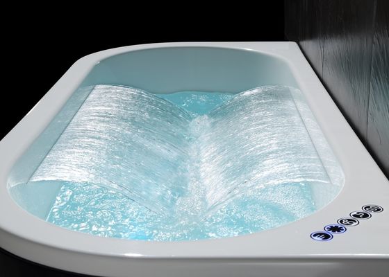 Freistehender Doppelwasserfall mit Led-Licht Einfachbadewanne In Acryl
