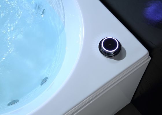 Ladodo E-8002C Zwei-Person-Dual-Soaking-Spa-Badewanne LED-Druckschalter