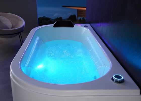 Ladodo E-8002C Zwei-Person-Dual-Soaking-Spa-Badewanne LED-Druckschalter