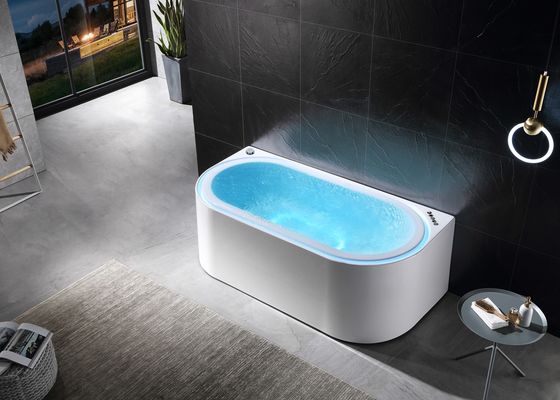 Ladodo E-8003 Acryl-Hydro-Massage-Badewanne mit integriertem Überfluss-LED-Licht und Bluetooth-Musik-Player