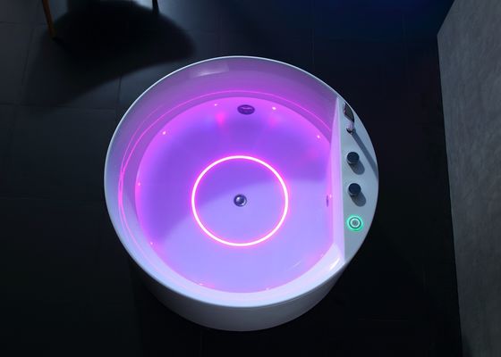 Stilvolle Ladodo E-8022 Massage-Badewanne mit LED-Bodenlichtstreifen