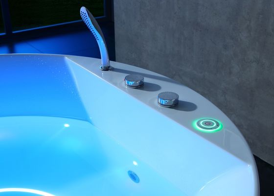 Stilvolle Ladodo E-8022 Massage-Badewanne mit LED-Bodenlichtstreifen