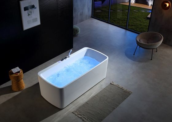Eine Acryl-LED-Bodenleuchte Massage-Badewanne mit 1.0HP Massage-Pumpe