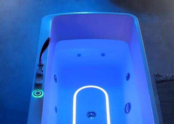 Eine Acryl-LED-Bodenleuchte Massage-Badewanne mit 1.0HP Massage-Pumpe