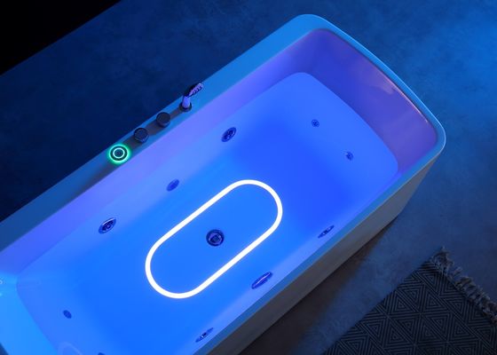 Eine Acryl-LED-Bodenleuchte Massage-Badewanne mit 1.0HP Massage-Pumpe
