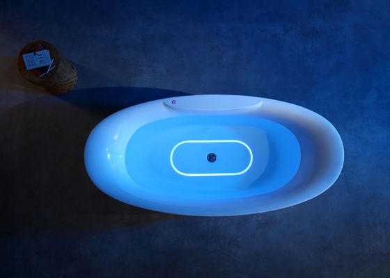 Badewanne mit LED-Bodenleuchte für Blasenbäder