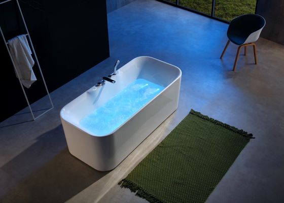 Ergonomische Ein-LED-Badewanne mit eingebautem Kissen
