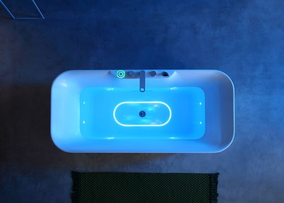 Ergonomische Ein-LED-Badewanne mit eingebautem Kissen