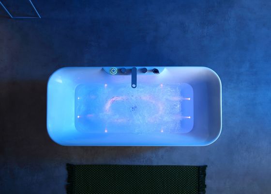 Ergonomische Ein-LED-Badewanne mit eingebautem Kissen