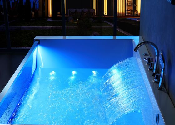2 Personen Front LED Glas Ecke Badewanne Mit Massage Funktion