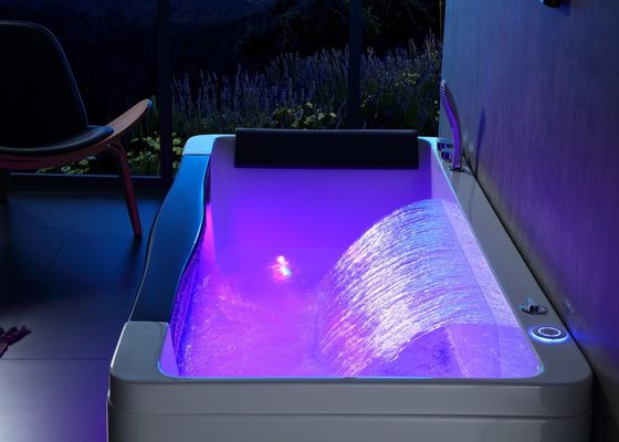 Außen-Spa-Blasenbad für 3 Personen mit Led-Glas und tiefem Einweichen