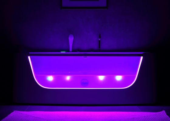 Modernes Design 3 Personen Massage Badewanne mit Led-Glas Tür