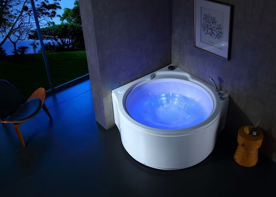 Acryl Whirlpool Ecke Massage-Badewanne mit Kreis Wasserfall