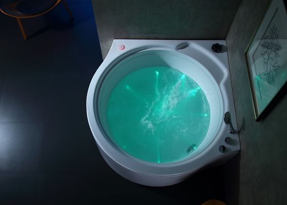 Acryl Whirlpool Ecke Massage-Badewanne mit Kreis Wasserfall