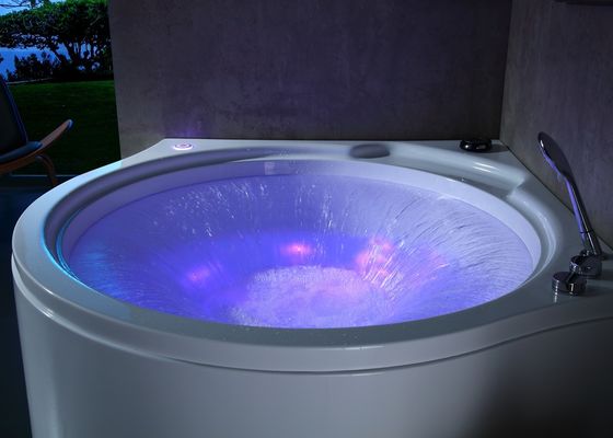 Acryl Whirlpool Ecke Massage-Badewanne mit Kreis Wasserfall