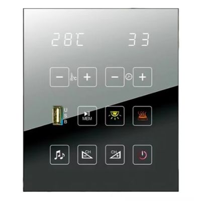 3 Personen Infrarot-Bluetooth-Musik-Sauna-Raum mit einer Bank im Inneren