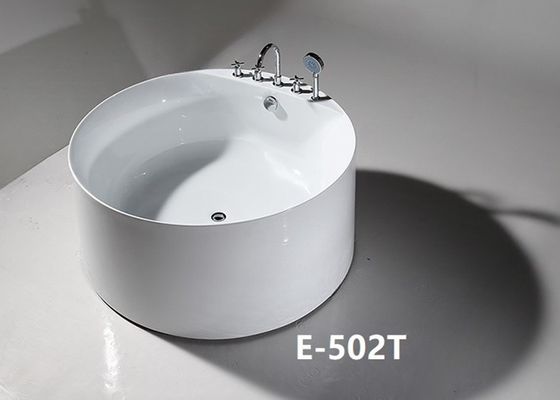 Frei stehende Badbadewanne mit Grabbar Duschkopf und Rückenlehne