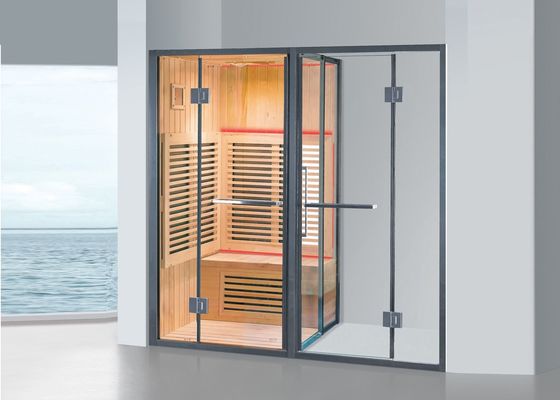 Infrarot-Sauna-Raum mit Duschtür auf Anpassung akzeptiert