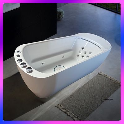 Einfach 1700mm Solo Badewanne L-8401 Mit LED Breithals Wasserfall